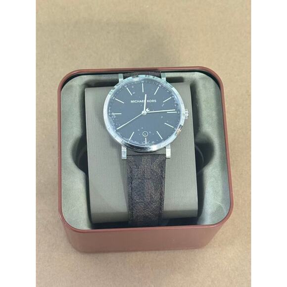 Michael Kors MK8813 Irving Quartz Three-Hand Brown PVC Men's Watch - Picture 1 of 5